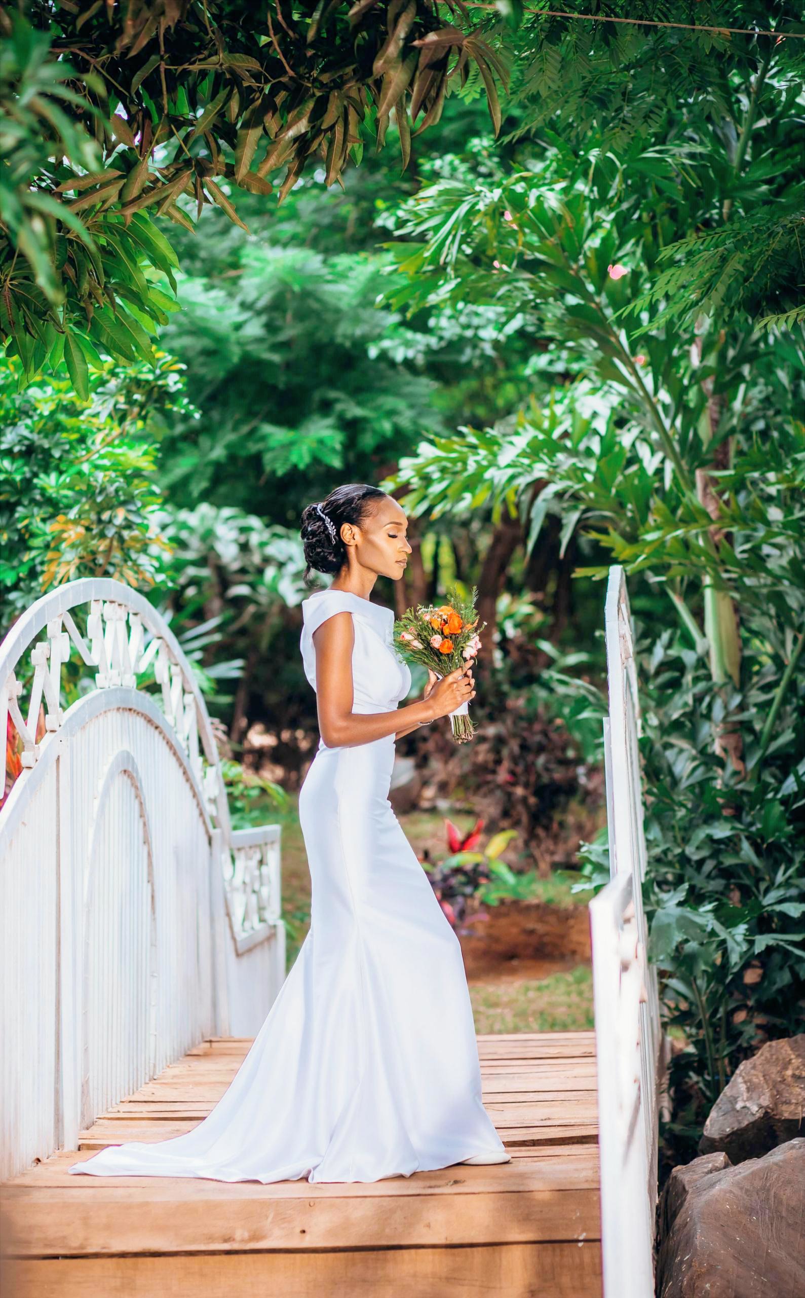 Bridal gown with African heritage elements