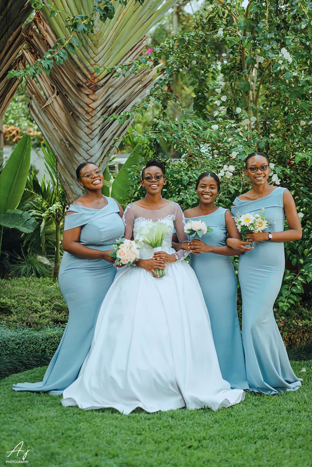 Custom bridal party gowns